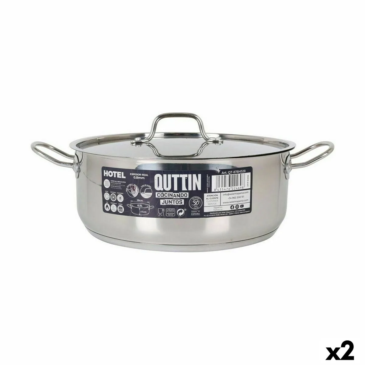 Casserole avec couvercle quttin hotel acier o 28 x 11 cm 2 unites s222679582. Bienvenue sur Diaytar, où le shopping généraliste devient une chasse au trésor pour produits tendance et innovants