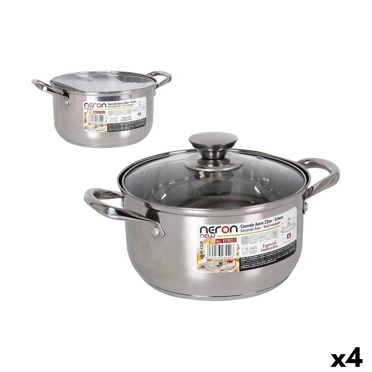 Casserole avec couvercle quttin new neron acier 4 l o 22 cm 30 x 22 x 12 cm 4 unites s222882520. Préparez-vous à être impressionné. Diaytar lève le voile sur une sélection de produits qui défie toute concurrence.