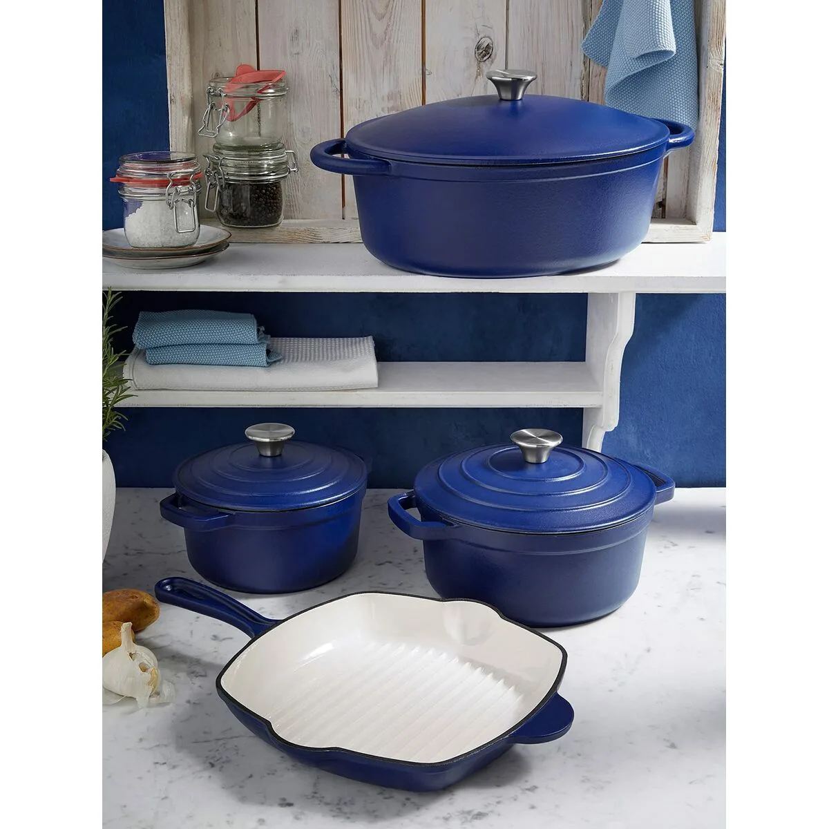 Casserole gsw 717267 bleu blanc acier 2 pieces s717141250. Notre mantra chez Diaytar : un produit, un sourire. Nous mesurons notre succès à votre satisfaction instantanée.