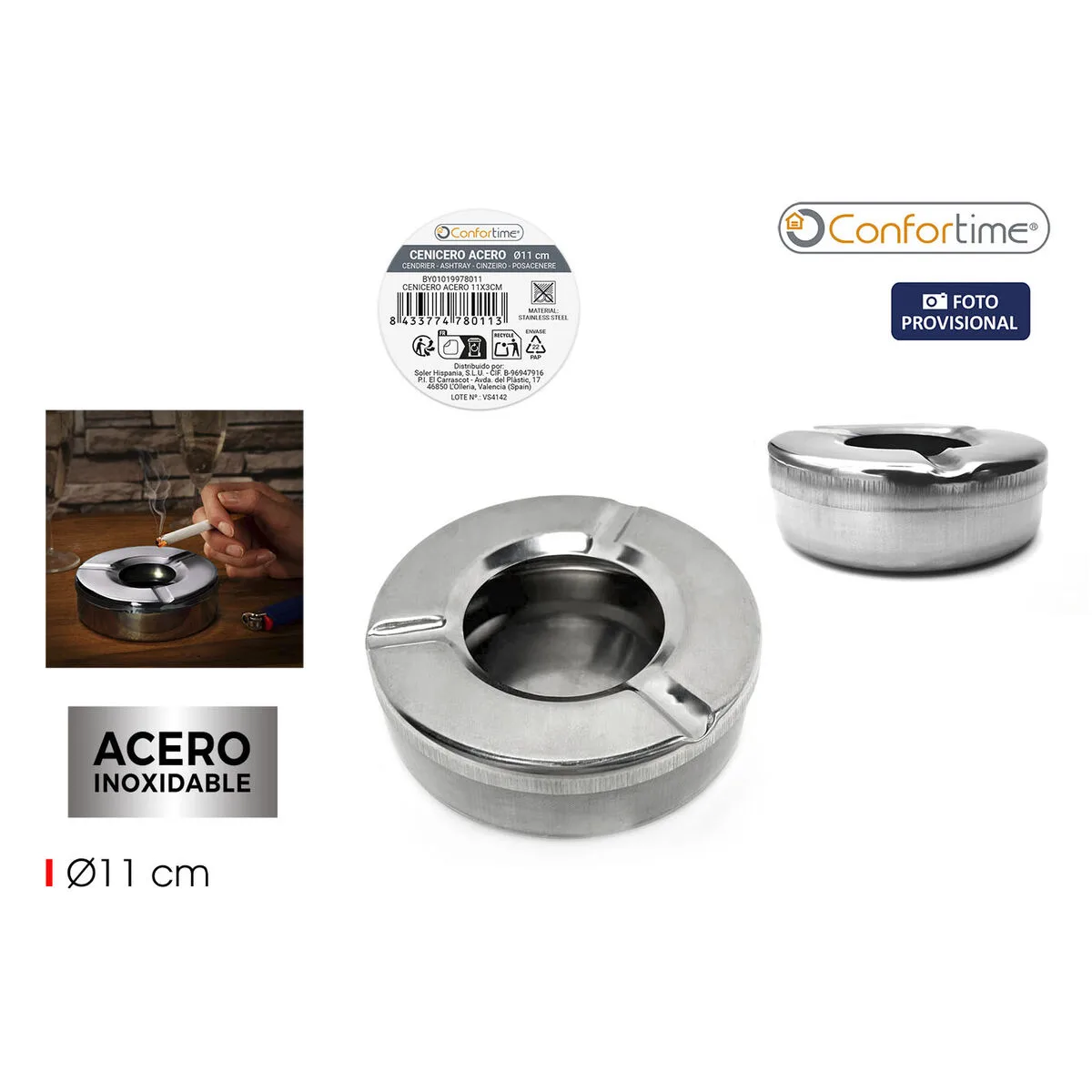 Cendrier confortime acier 11 x 3 cm 24 unites s223885764. Re-découvrez le plaisir de shopper en ligne avec Diaytar et sa multitude de produits triés sur le volet pour vous