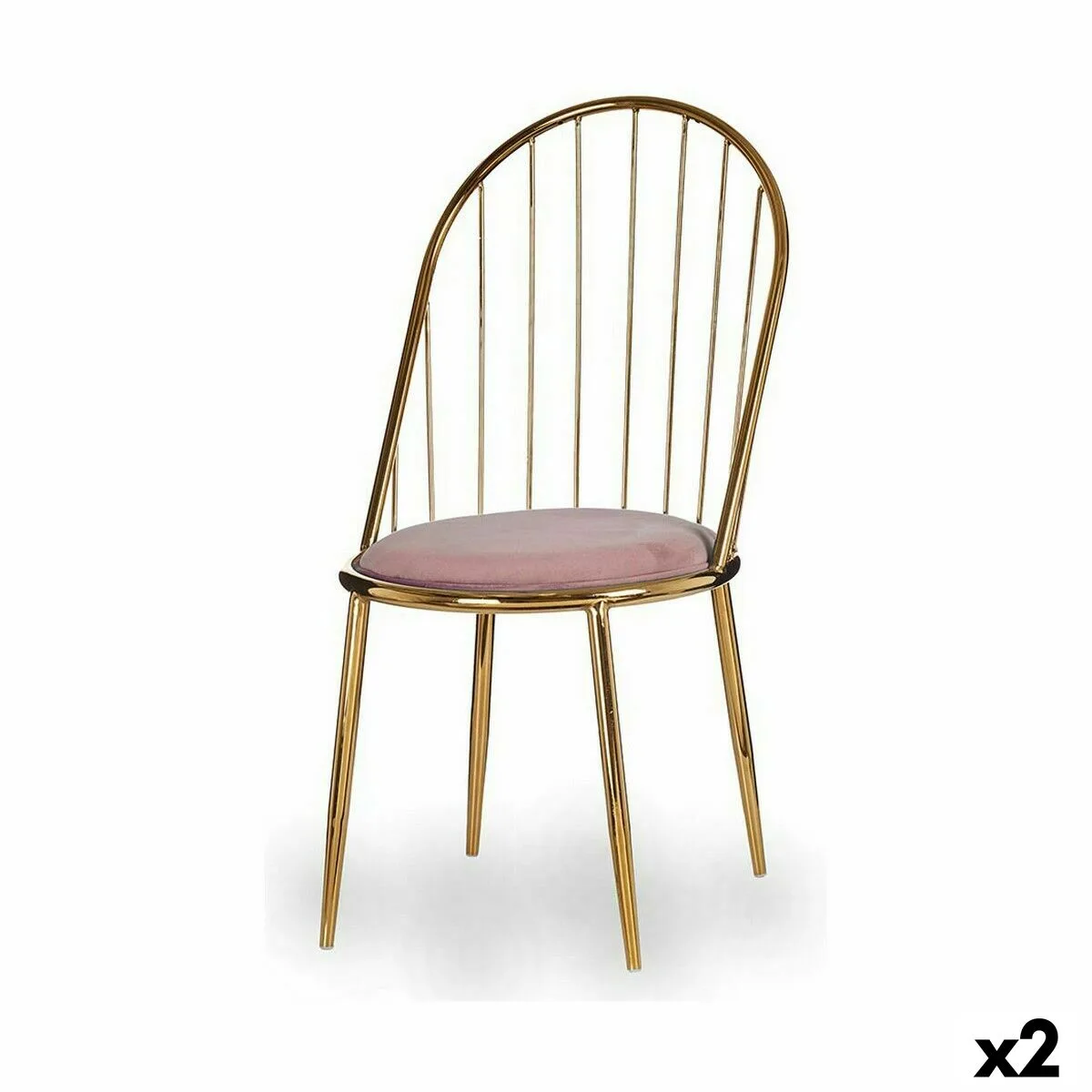 Chaise barres rose dore 48 x 95 5 x 48 cm 2 unites s362634271. Votre vie, simplifiée et stylisée par Diaytar et sa collection de produits essentiels et innovants