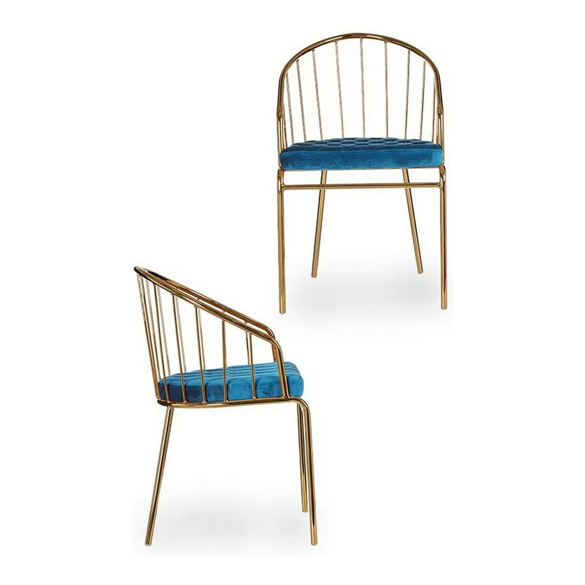 Chaise dore bleu barres 51 x 81 x 52 cm s361037522. Diaytar, le trait d'union entre vos besoins pratiques et vos aspirations esthétiques, à travers une offre généraliste pointue