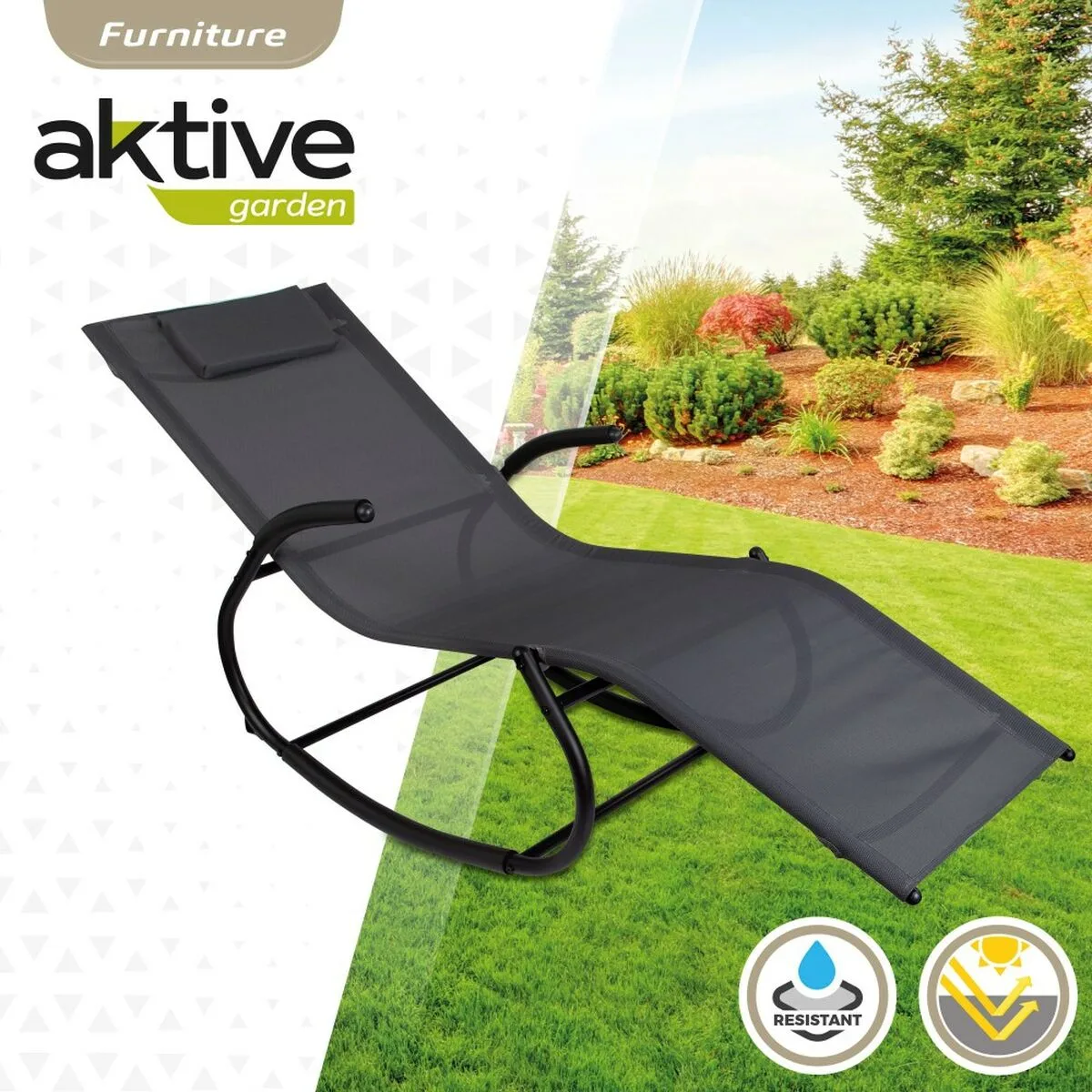 Chaise longue aktive 172 x 75 x 53 cm noir s890133069. Diaytar : Parce que vous méritez le meilleur, nous sélectionnons l'excellence.