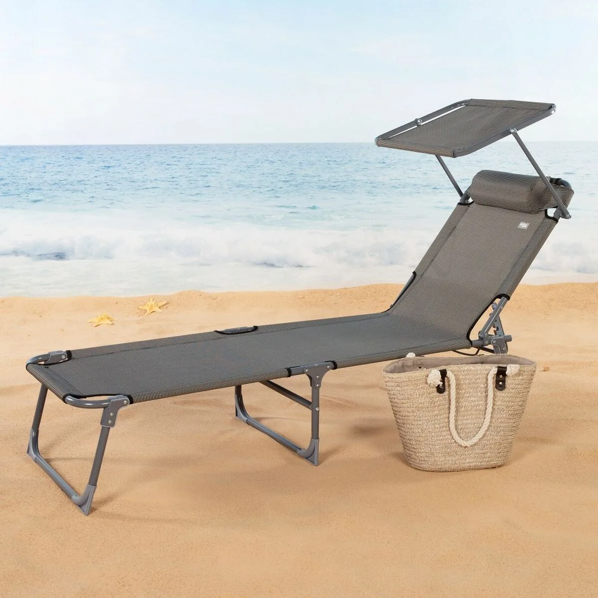 Chaise longue aktive pliable parasol gris 193 x 30 x 53 cm s890237763. Notre équipe Diaytar est une bande de dénicheurs compulsifs, toujours en quête du produit qui provoquera l'étincelle dans votre regard.