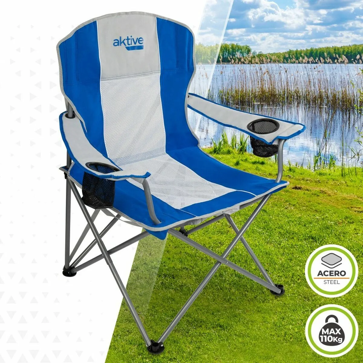 Chaise pliante aktive 57 x 60 x 97 cm bleu s245529788. Diaytar : Parce que vos goûts sont éclectiques, notre offre de produits l'est tout autant. Explorez sans modération.