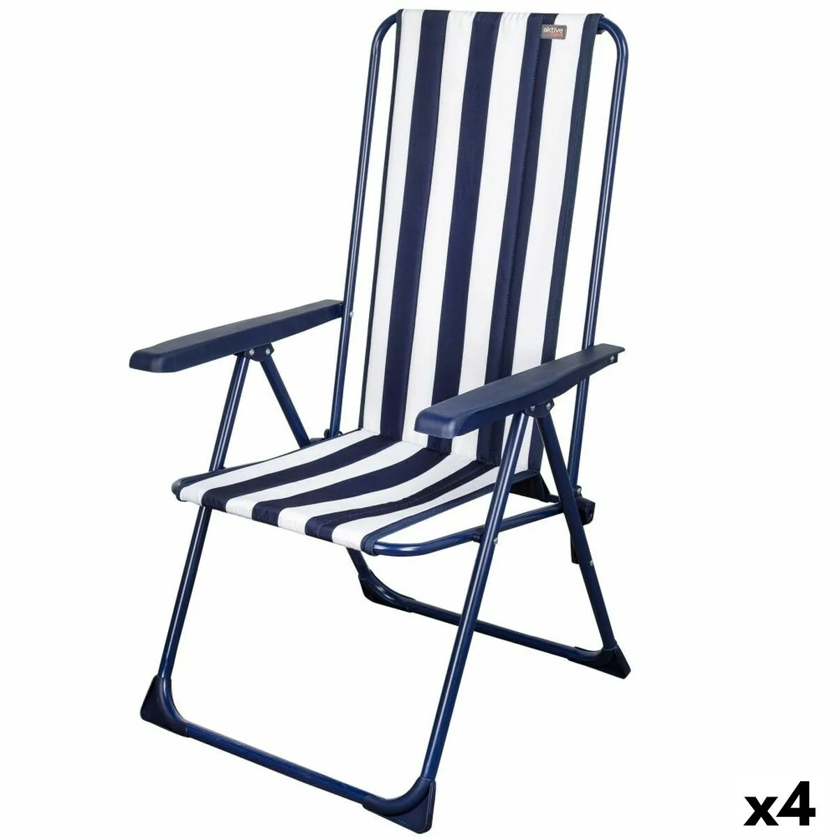 Chaise pliante aktive a rayures blanc blue marine 46 x 101 x 59 cm 4 unites s890131564. Votre boutique de confiance Diaytar vous accompagne dans tous vos projets.