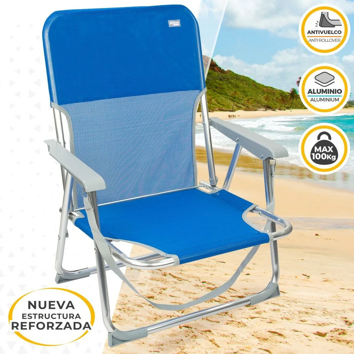 Chaise pliante aktive gomera bleu 44 x 72 x 35 cm 4 unites s890110950. Diaytar, c'est votre garantie contre la déception. Des produits testés et approuvés, pour un shopping en toute sérénité.
