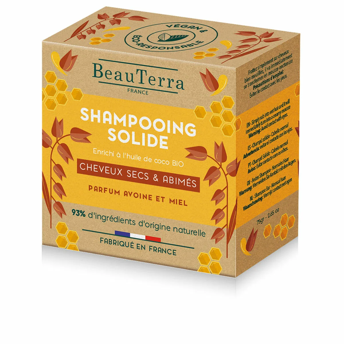 Champoing solide beauterra solide miel avoine 75 g s0511266612. La mode selon Diaytar : audacieuse, accessible et toujours dans l'air du temps.