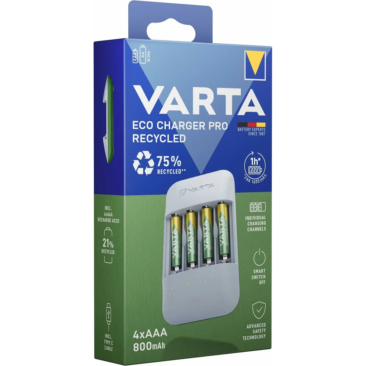 Chargeur de batterie varta eco charger pro 56813 aaa 4 batteries s792399934. Diaytar a été pensé pour les multitâches, les exigeants, les pressés, les rêveurs... En somme, pour vous.