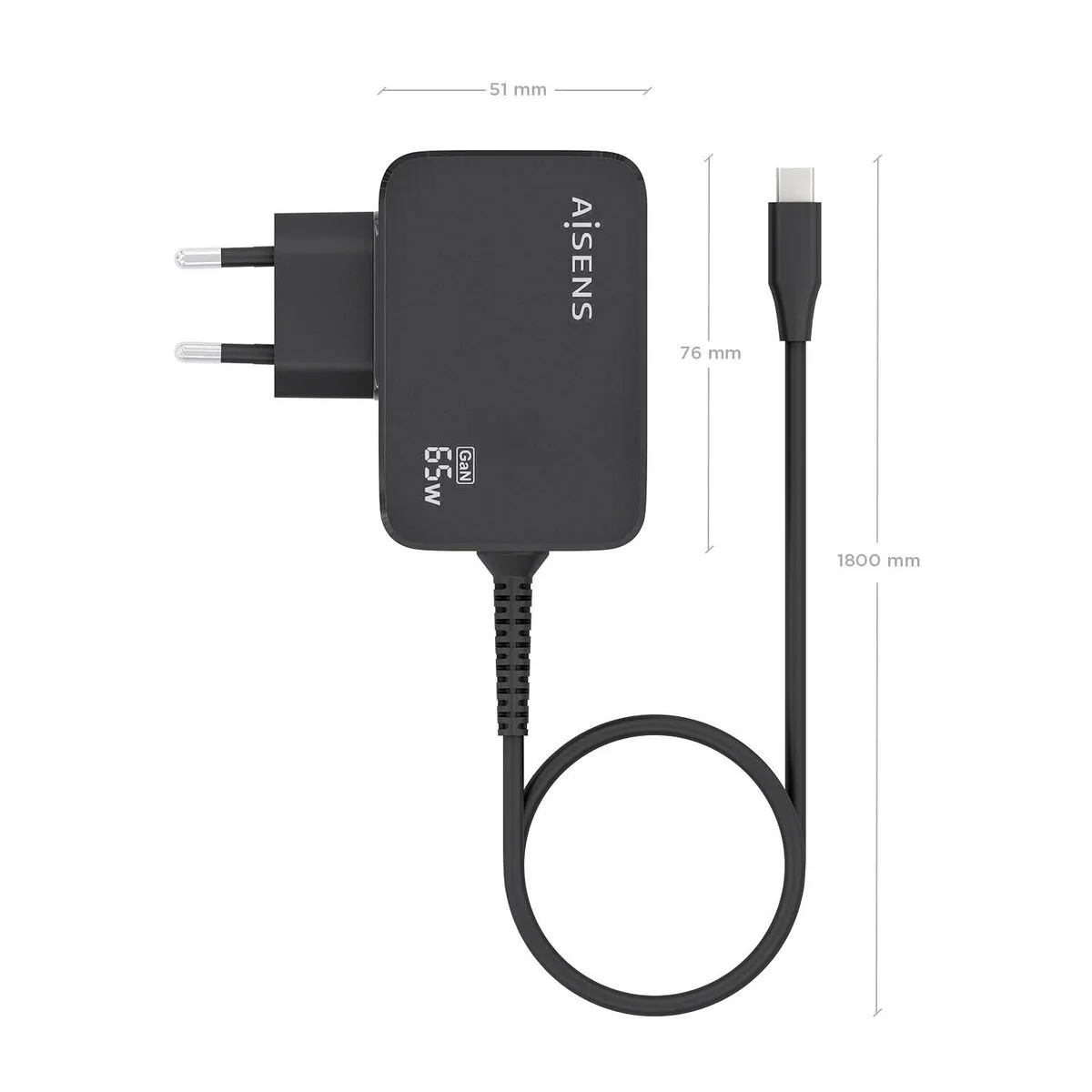 Chargeur mural aisens asch 1pd65wl033 bk noir 65 w 1 unite s991064248. Notre ambition chez Diaytar : être la source la plus fiable pour vos achats de produits généraux et high-tech tendance