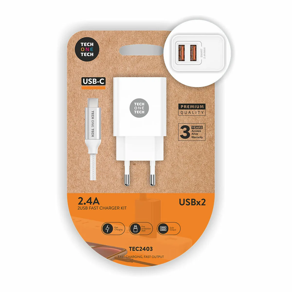 Chargeur mural cable usb c tech one tech tec2403 blanc double s990764639. Notre ambition chez Diaytar : être la source la plus fiable pour vos achats de produits généraux et high-tech tendance