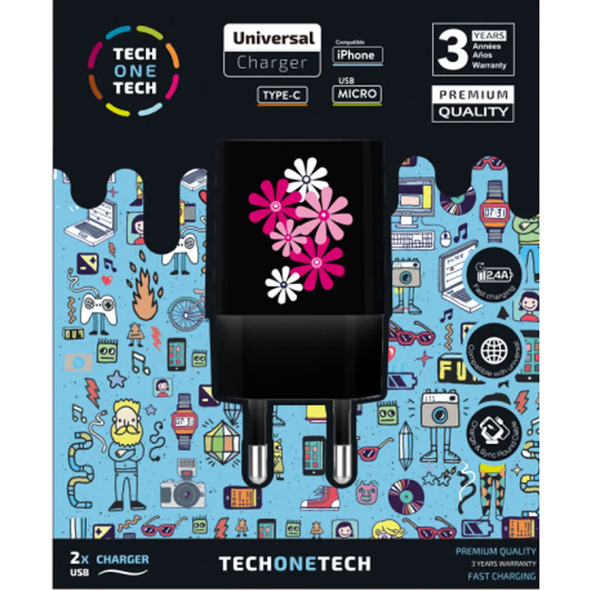 Chargeur mural tech one tech tec2601 noir s990764927. Diaytar, c'est la convergence entre votre style unique et notre sélection infinie de produits qui lui correspondent.