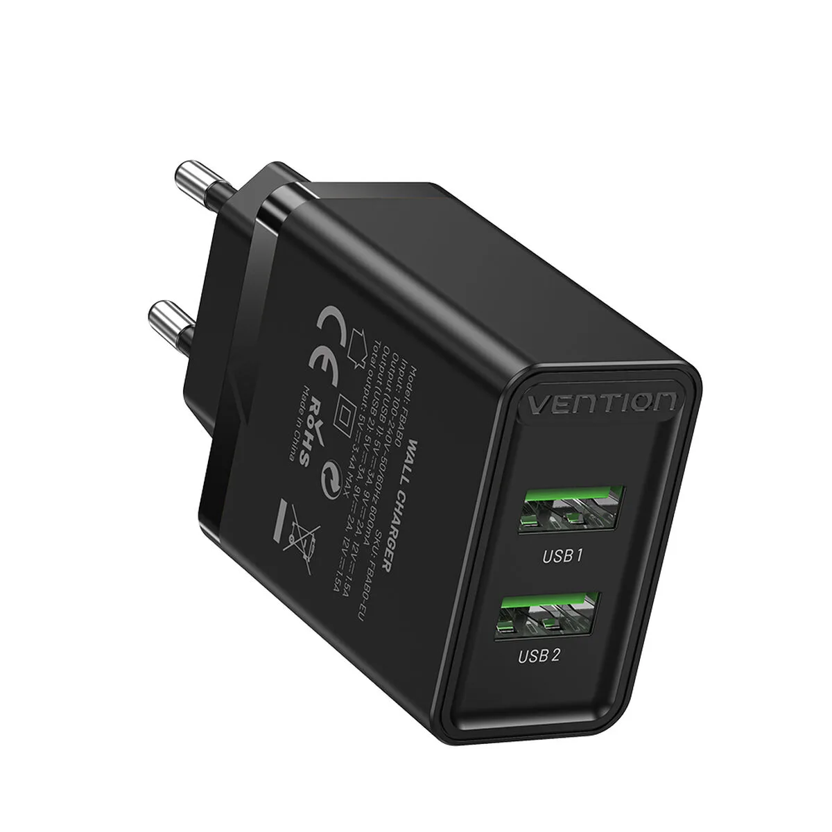 Chargeur mural vention fbab0 eu 18 w noir s990883524. Bienvenue dans l'ère du shopping conscient. Diaytar privilégie des produits avec une éthique et un impact positif.