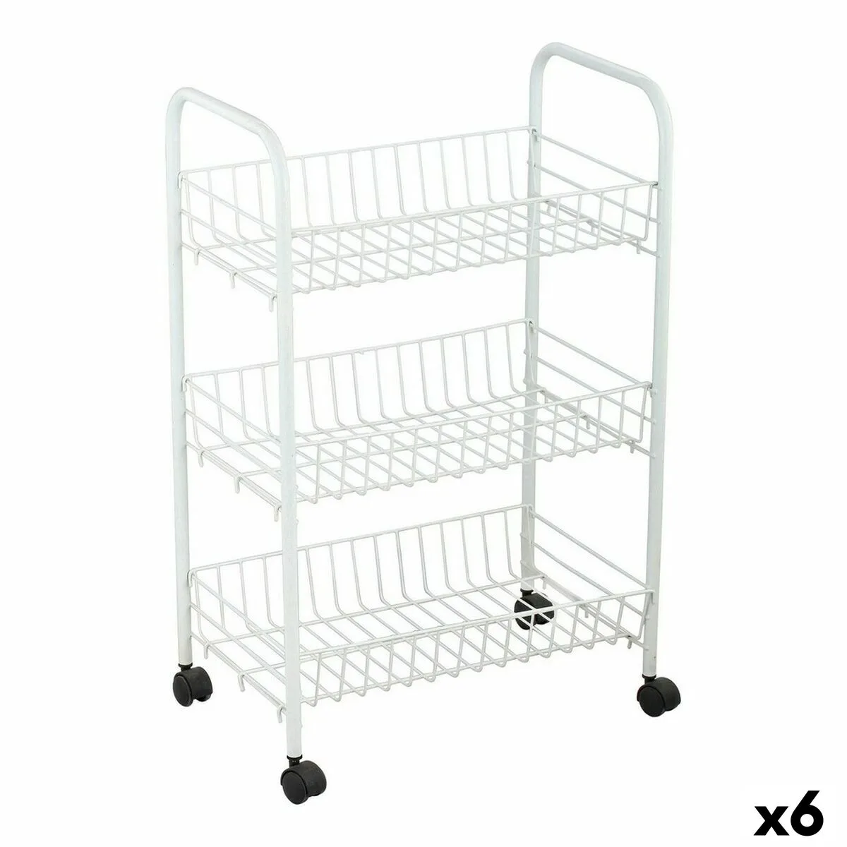 Chariot a legumes confortime blanc metal 3 etageres 40 x 26 x 62 cm 6 unites s223098871. Créez votre look signature avec les pièces mode sélectionnées par Diaytar.