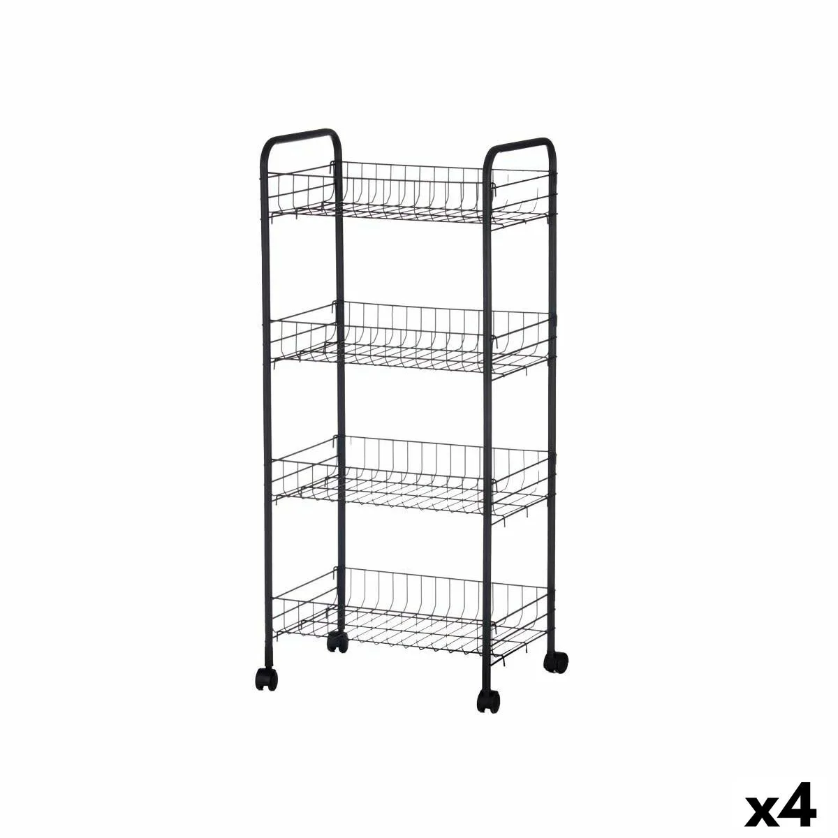 Chariot a legumes kinvara 86933 noir metal polypropylene plastique 40 5 x 27 x 82 5 cm 4 unites s362934094. Les dernières tendances mode vous attendent chez Diaytar !