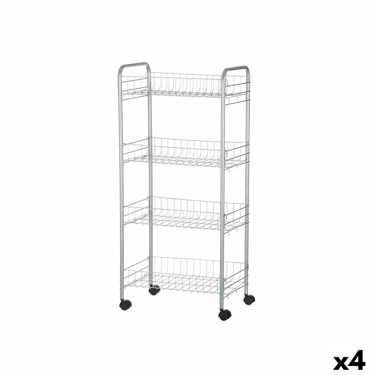 Chariot a legumes kinvara w4117 1 s argente metal polypropylene plastique 37 x 27 x 82 5 cm 4 unites s362933669. Créez votre look signature avec les pièces mode sélectionnées par Diaytar.