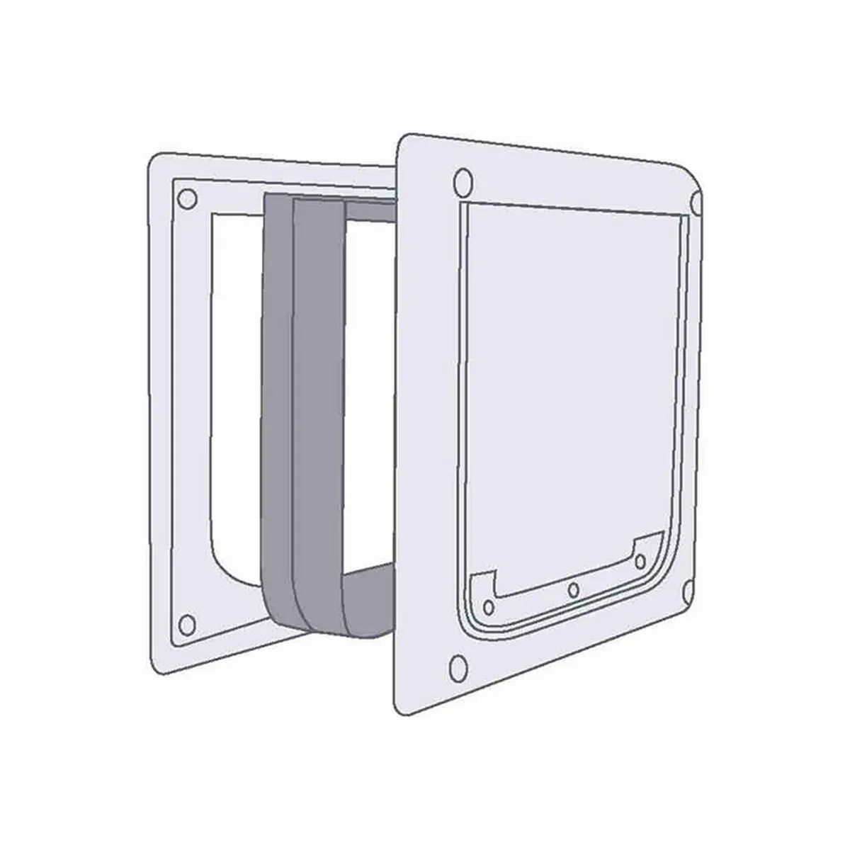 Chatiere trixie blanc plastique m060128446. Transformez votre intérieur avec les produits déco Diaytar !