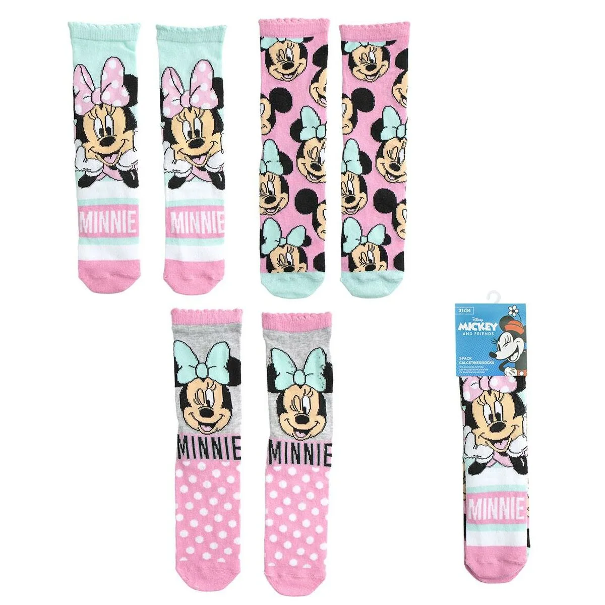 Chaussettes minnie mouse 3 paires s074086626. Innovation, style et qualité : les trois piliers de l'expérience Diaytar.