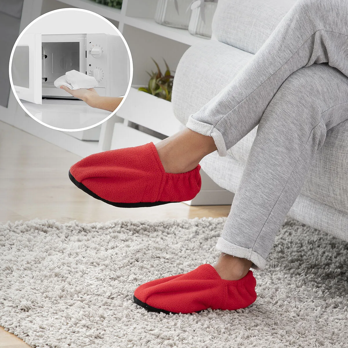 Chaussons chauffants micro ondes innovagoods rouge v010318653. Diaytar Mode : Où l'élégance rencontre l'originalité pour un style unique.