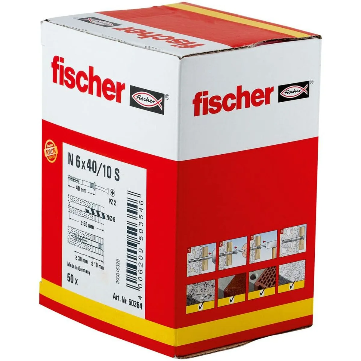 Chevilles et vis fischer 50354 6 x 40 mm 10 fraisee 50 unites s790937220. Diaytar, c'est la boîte à outils de votre vie idéale. Des produits pour construire, embellir et optimiser votre quotidien.