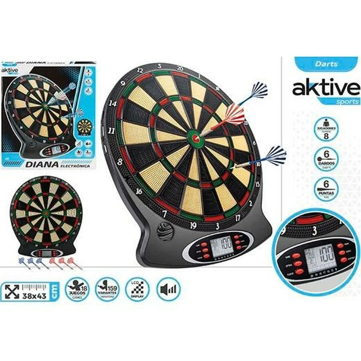 Cible a flechettes electronique aktive 38 x 43 cm s243481942. Diaytar, c'est la garantie de tomber sur ce produit unique qui fera de votre quotidien une expérience extraordinaire