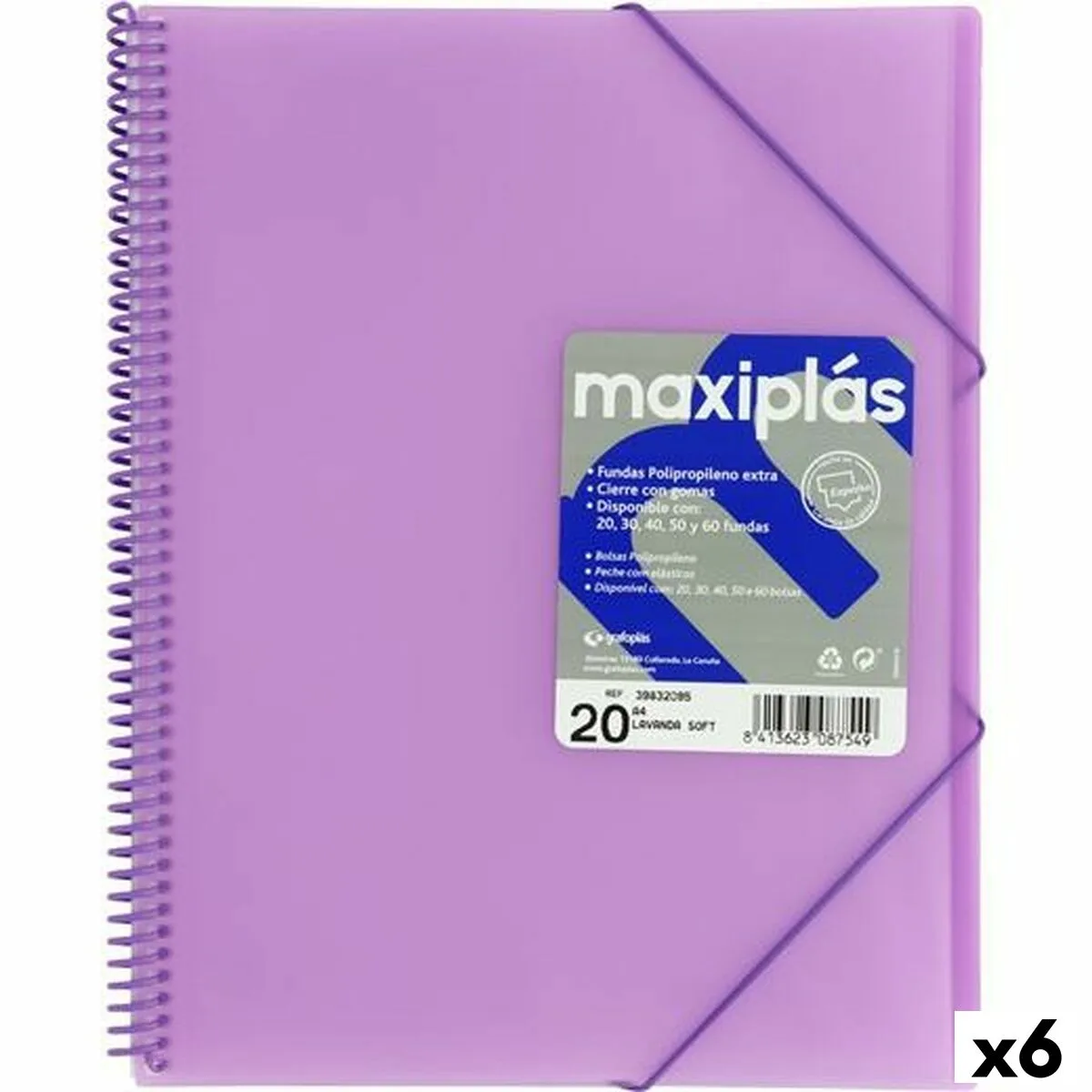 Classeur grafoplas lavande a4 6 unites s844088720. Diaytar s'adapte à vos besoins avec une gamme complète et variée.
