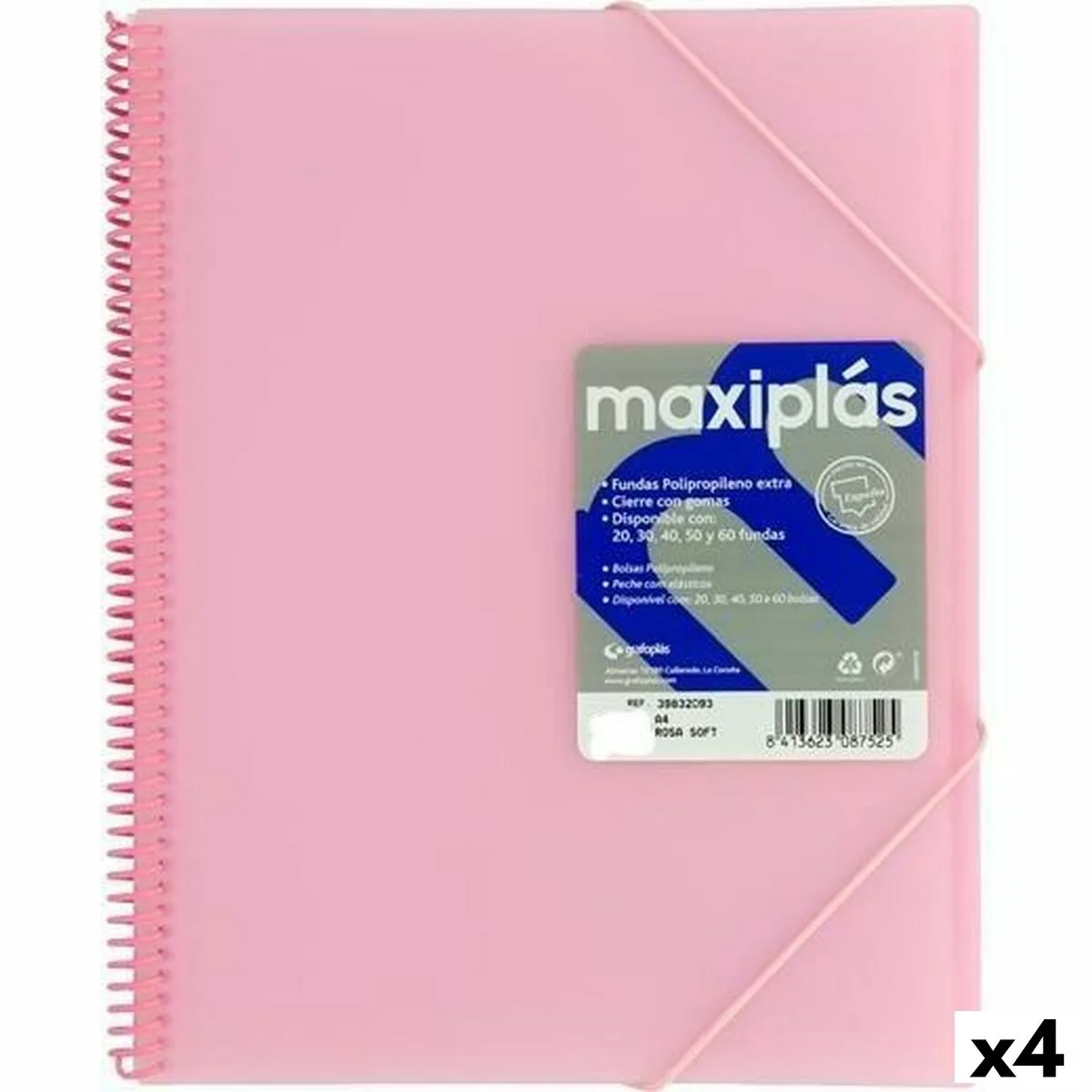 Classeur grafoplas rose clair a4 4 unites s844122011. Bienvenue sur Diaytar, l'endroit où les produits ne sont pas juste achetés, mais sont adoptés pour la vie.