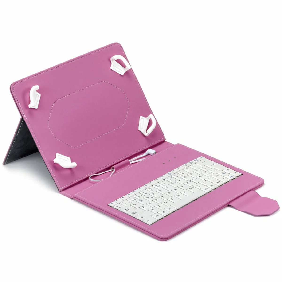 Clavier bluetooth avec support pour tablette maillon technologique mtkeyusbpink rose espagnol qwerty s7721338783. Diaytar, c'est l'alchimie parfaite entre la froide efficacité de la tech et la chaleur rassurante des produits de qualité.