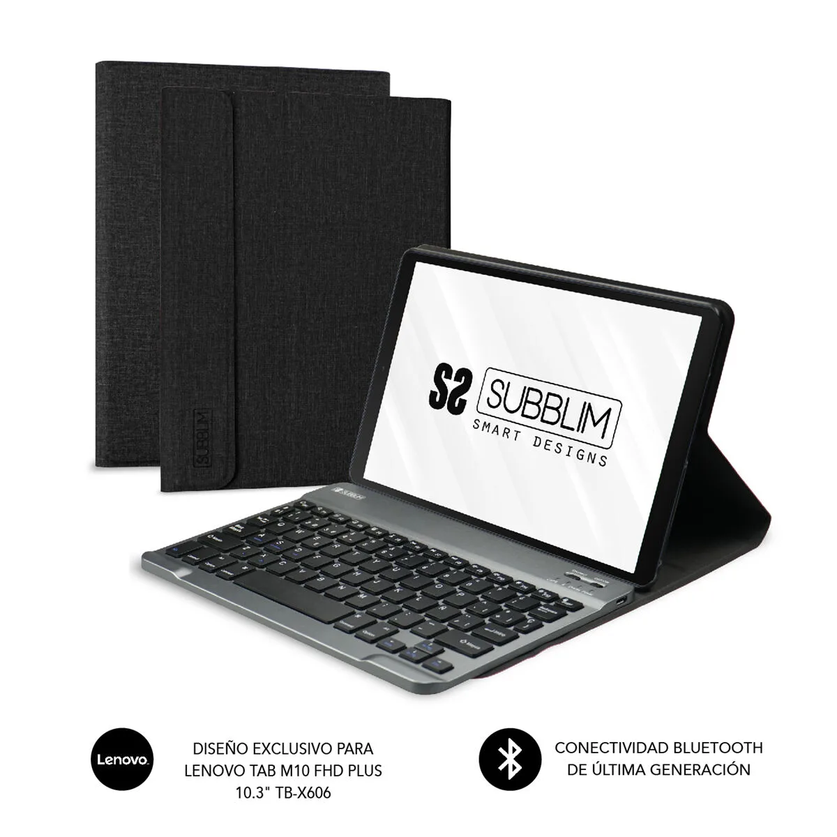 Clavier bluetooth avec support pour tablette subblim subkt3btl200 noir espagnol qwerty qwerty s760529595. Exprimez votre personnalité avec les accessoires tendance de Diaytar.