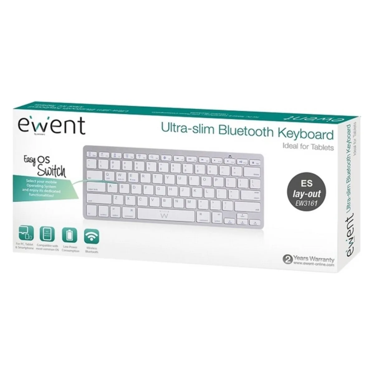 Clavier bluetooth ewent ew3161 blanc argente s024106831. Pour un shopping sans limites : Diaytar déniche pour vous le meilleur des produits généraux, électroniques et de style de vie