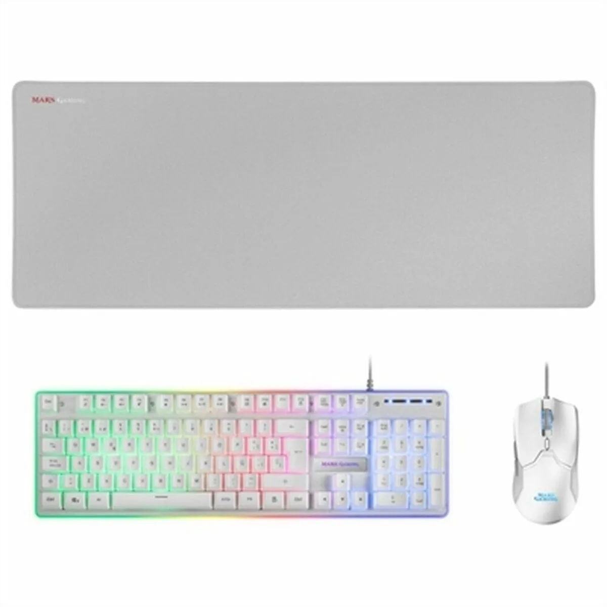 Clavier et souris gaming mars gaming mcpxwes blanc espagnol qwerty qwerty led rgb s991242498. Diaytar s'engage à vous proposer une expérience shopping unique avec des produits généraux innovants, tendance et toujours à prix attractifs