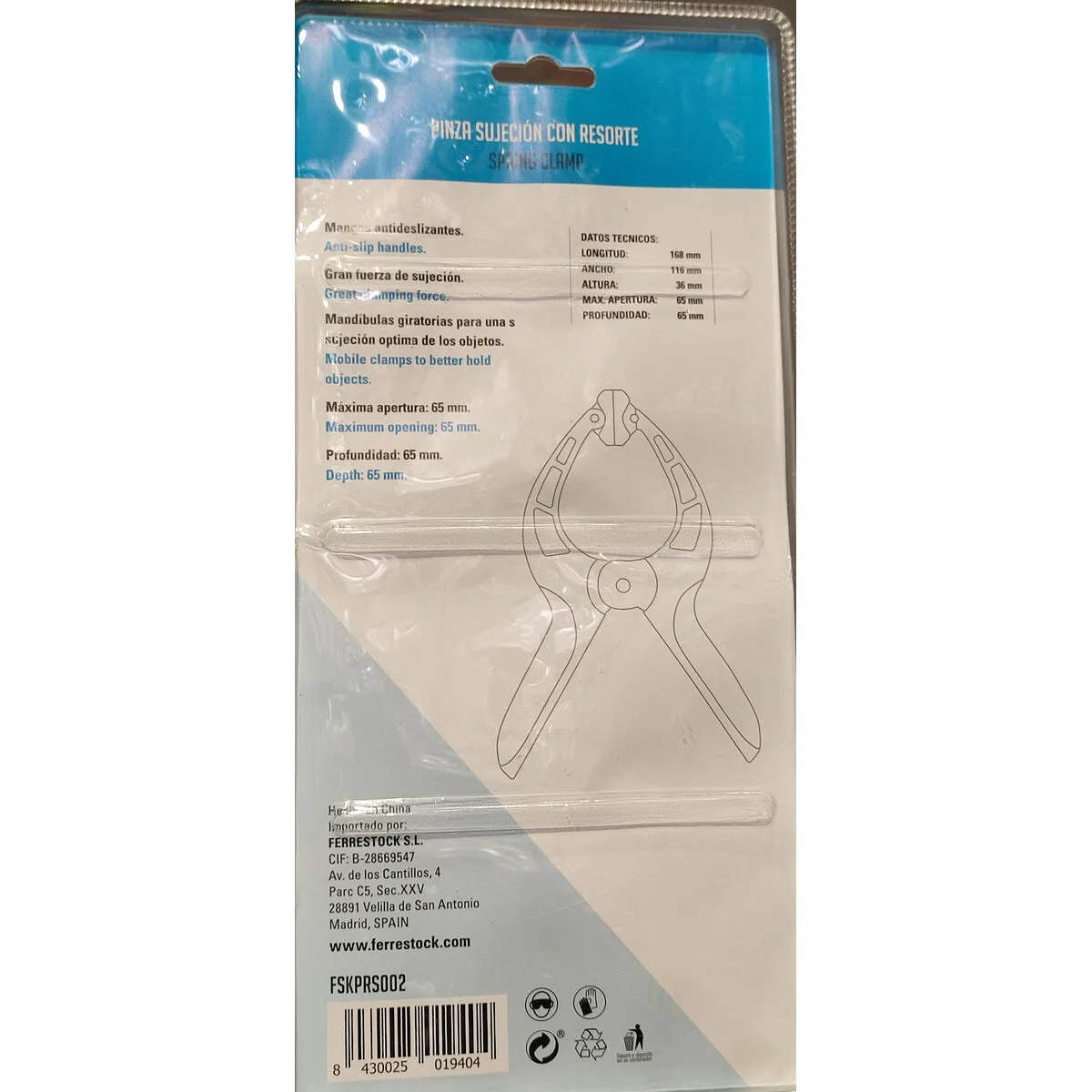 Clip de serrage ferrestock 65 mm s650096716. Notre équipe Diaytar est une bande de dénicheurs compulsifs, toujours en quête du produit qui provoquera l'étincelle dans votre regard.