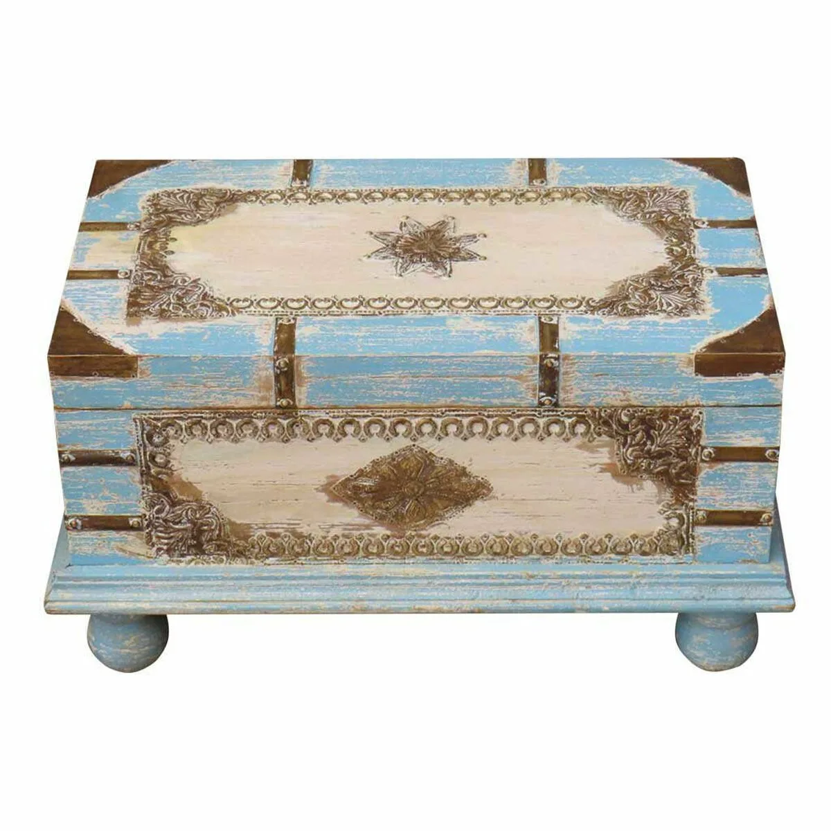 Coffre alexandra house living bleu bois de manguier 28 x 27 x 50 cm style artisanal d163127011. Nous croyons en la magie des objets. Chez Diaytar, chaque produit a le pouvoir de transformer une routine en moment précieux.