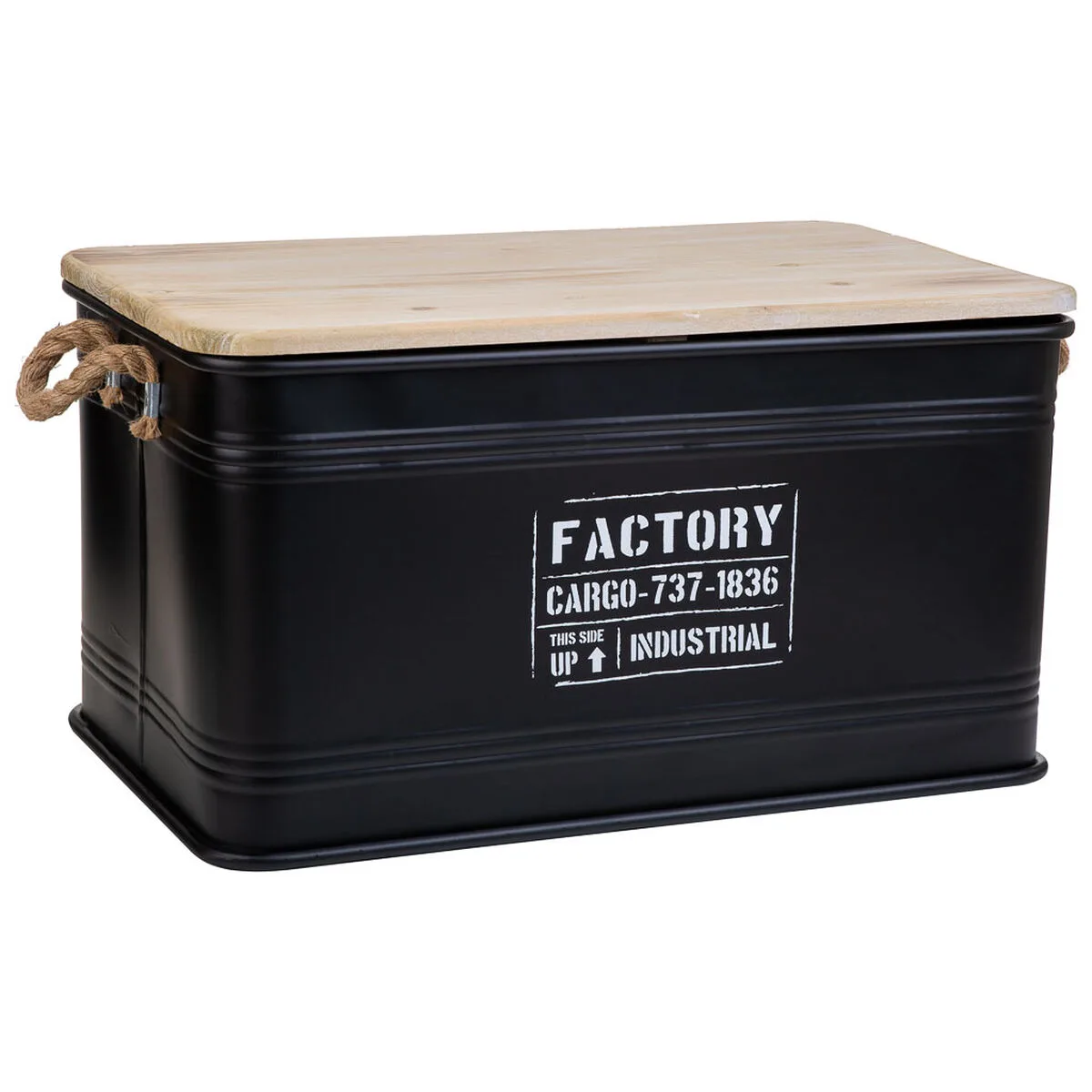 Coffre alexandra house living factory noir chanvre metal bois d epicea 38 x 60 x 33 cm d163281285. Pour un shopping sans limites : Diaytar déniche pour vous le meilleur des produits généraux, électroniques et de style de vie