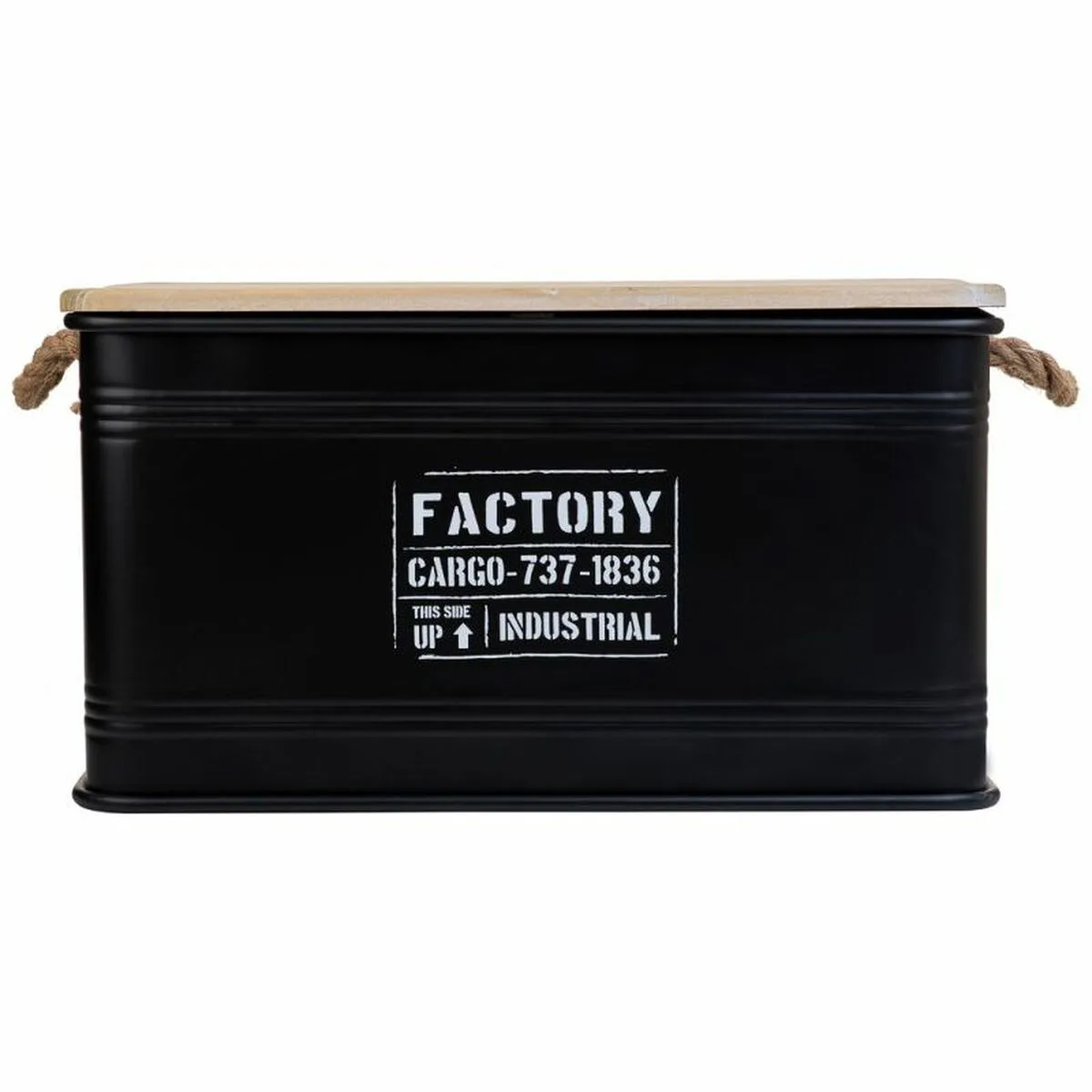Coffre alexandra house living factory noir chanvre metal bois d epicea 38 x 60 x 33 cm d163281286. Votre foyer mérite le style et le confort des produits Diaytar Home.