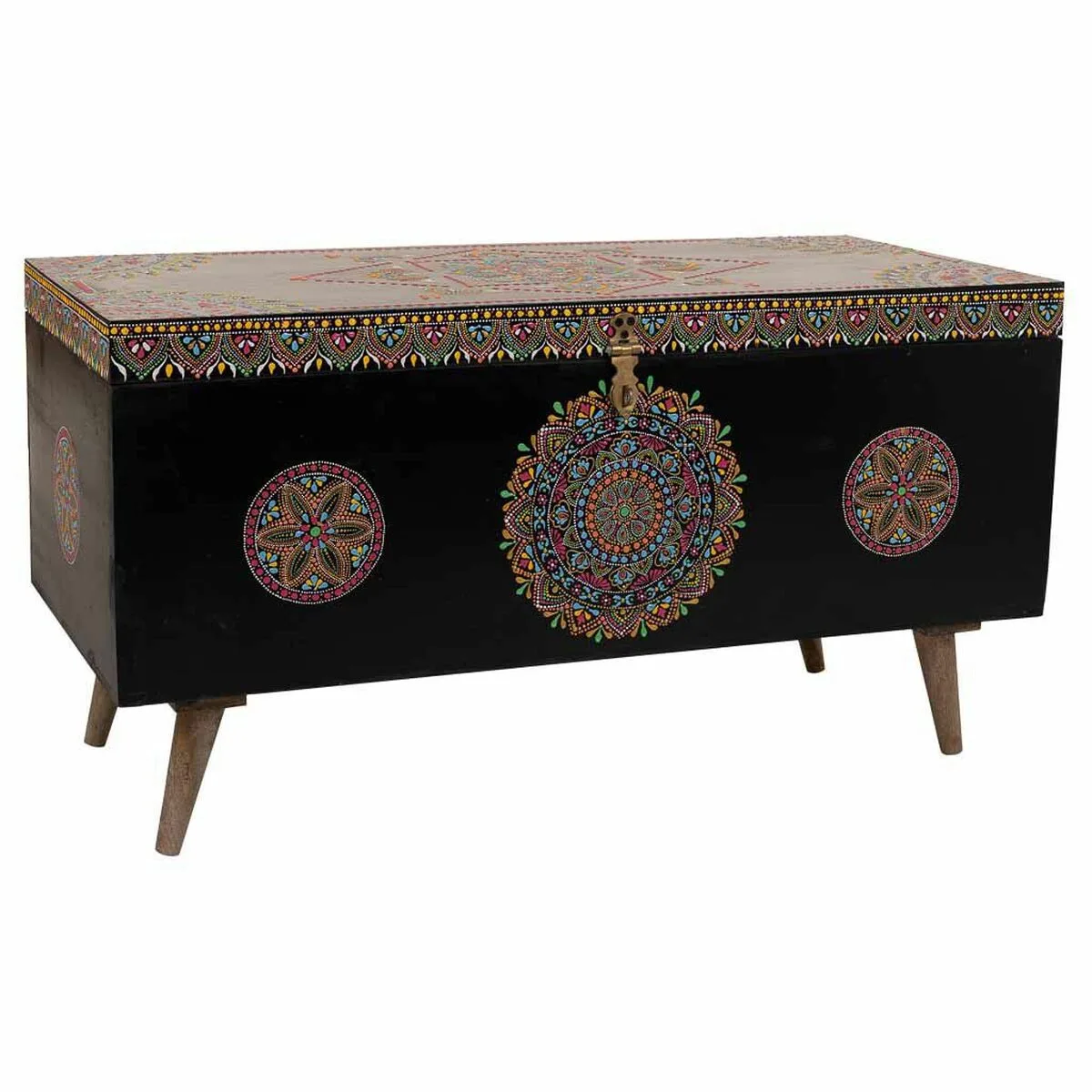 Coffre alexandra house living noir multicouleur bois de manguier bois mdf 40 x 45 x 89 cm d163167450. Votre style, votre personnalité, nos produits : bienvenue chez Diaytar !