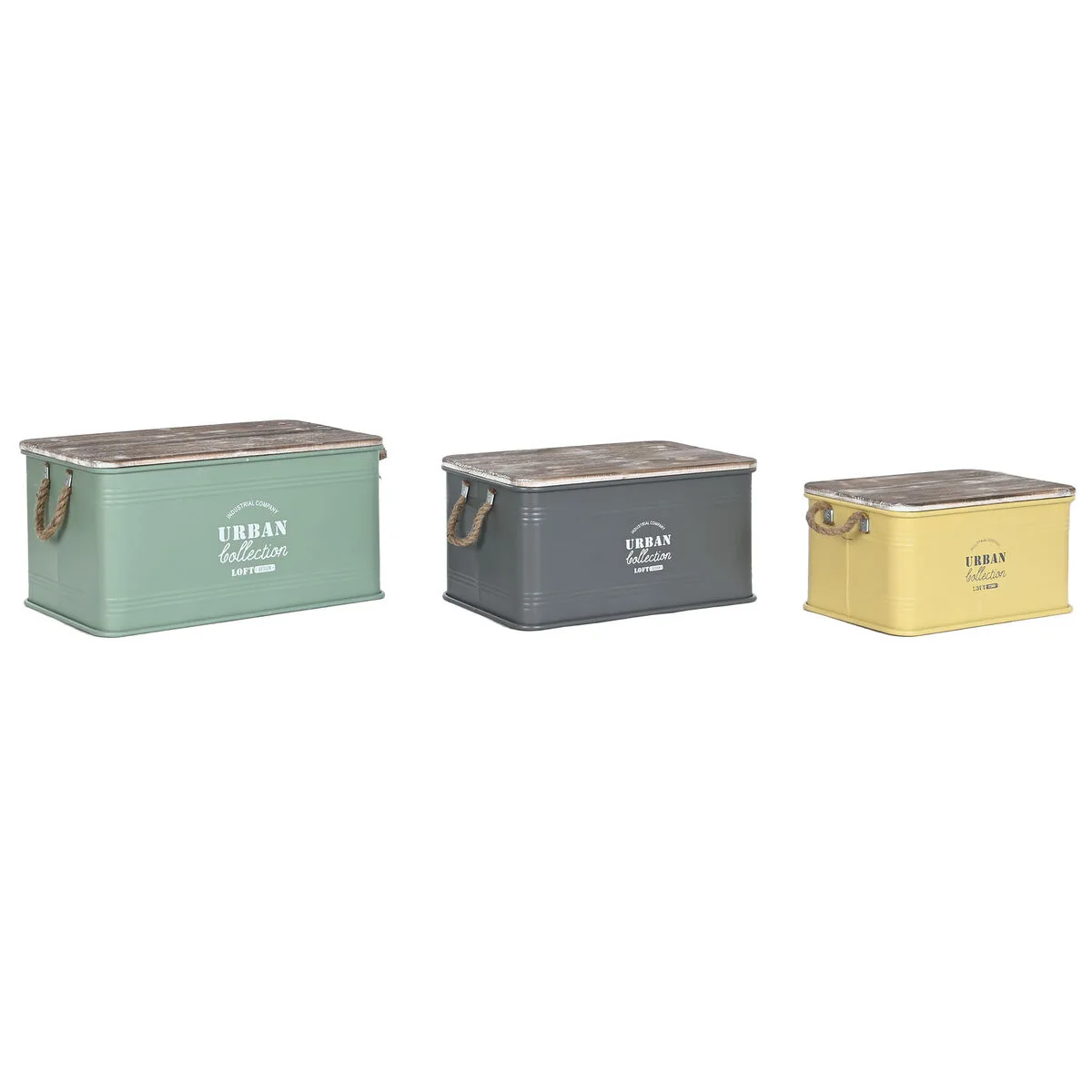 Coffre home esprit jaune vert gris brun fonce menthe metal bois de paulownia vintage 60 x 38 x 32 5 cm 60 x 38 x 33 cm 3 unites s305365681. Diaytar capitalise sur la diversité : notre force est de vous offrir un choix immense sans jamais sacrifier la qualité