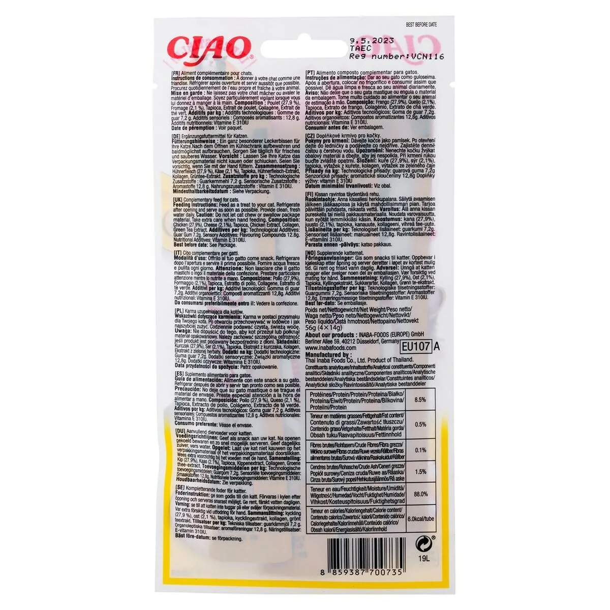 Collation pour chat inaba eu107 4 x 14 g confiseries poulet fromage s911063635. Notre credo ? L'excellence accessible. Diaytar rend le premium attainable dans chaque catégorie de produits.