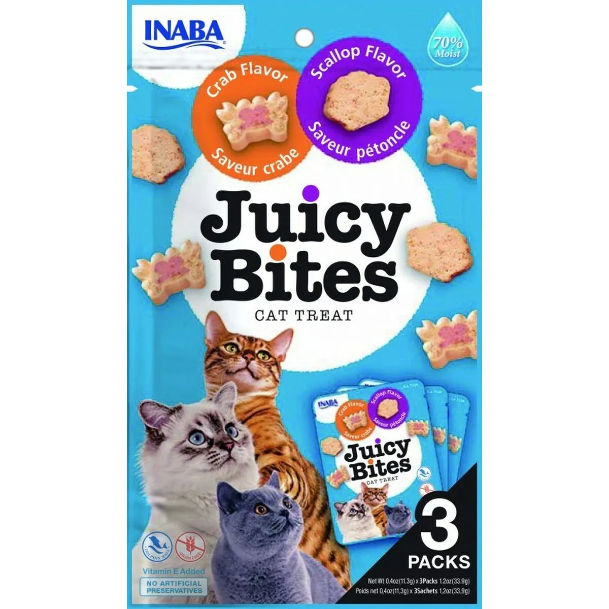 Collation pour chat inaba juicy bites 3 x 11 3 g crabe s910864228. Nos stylistes Diaytar dénichent pour vous les pépites de la saison.