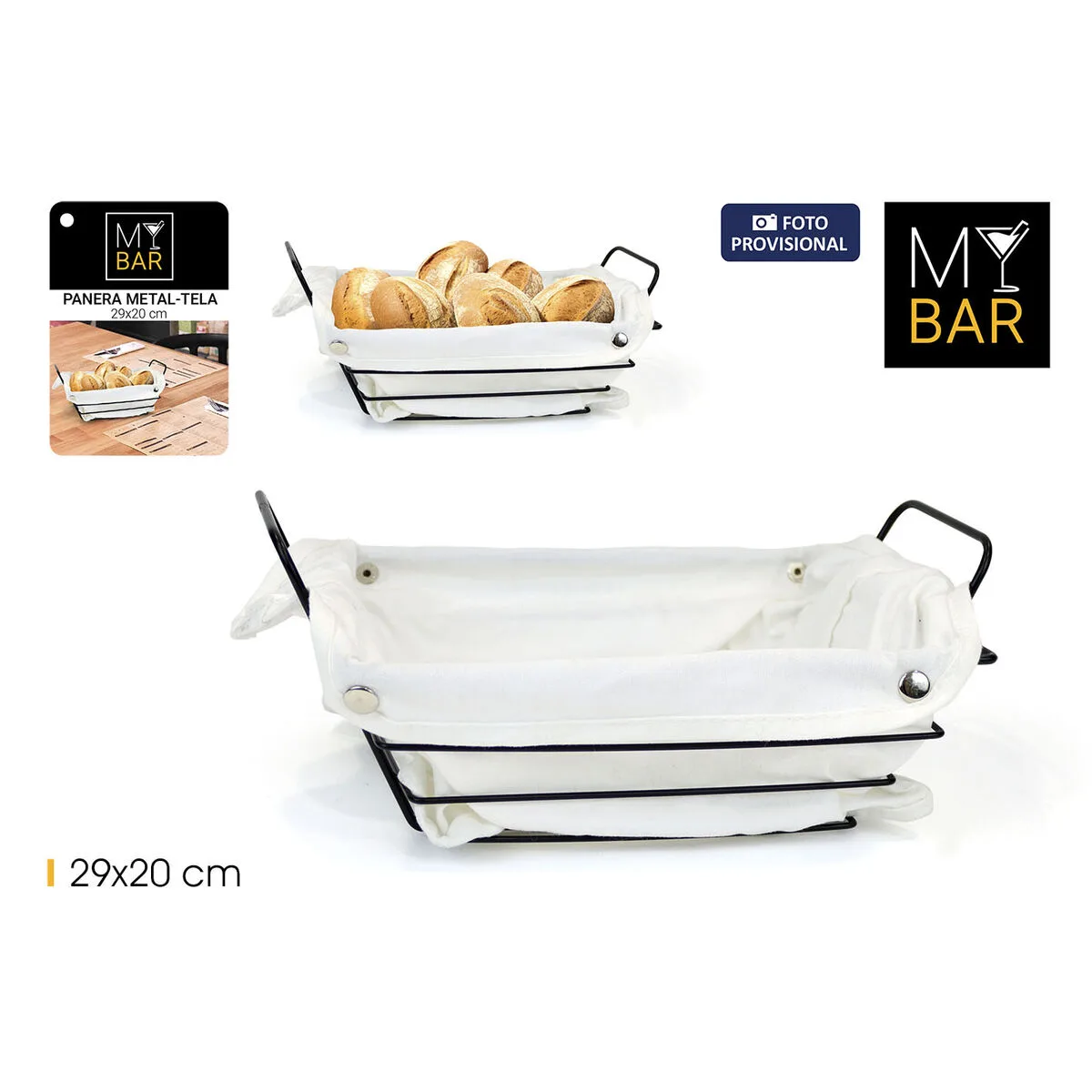 Corbeille a pain my bar blanc metal rectangulaire 29 x 20 x 11 7 cm 12 unites s223818745. Diaytar opère une veille constante pour vous offrir l'élite des produits généraux, électroniques et maison.