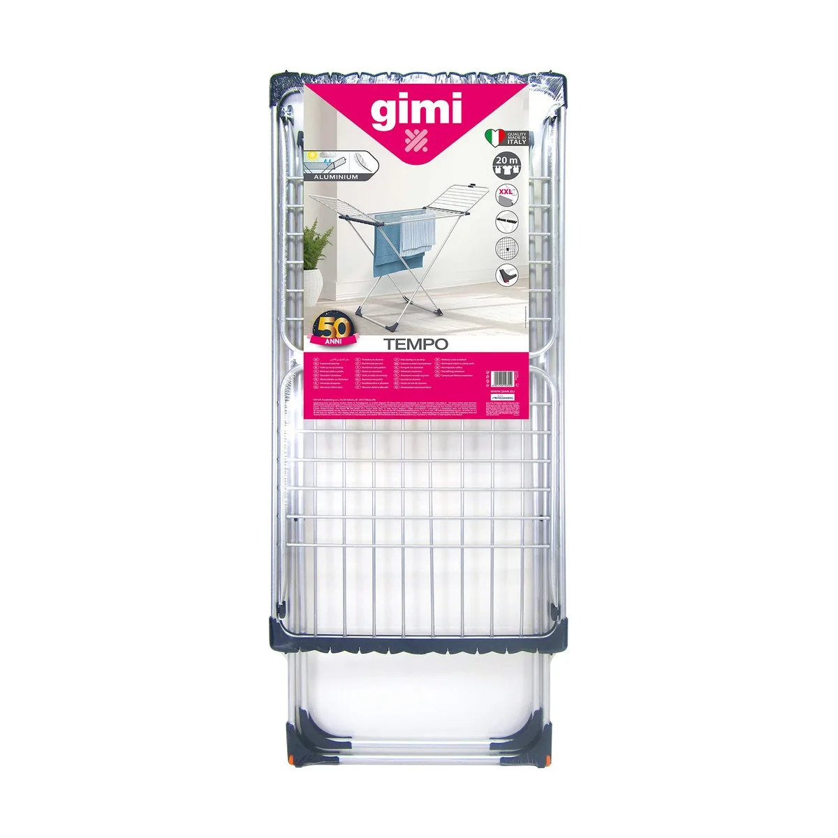 Corde a linge gimi tempo gris aluminium 168 x 56 x 117 cm s790202767. Explorez Diaytar et laissez-vous surprendre par notre diversité de produits.