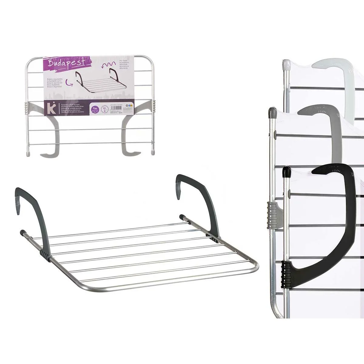 Corde a linge kipit wr1013d blanc argente gris clair gris fonce aluminium plastique 62 5 x 50 x 16 5 cm s360719199. L'ADN de Diaytar : un mélange éclectique et raffiné de produits qui parle aussi bien aux geeks qu'aux esthètes