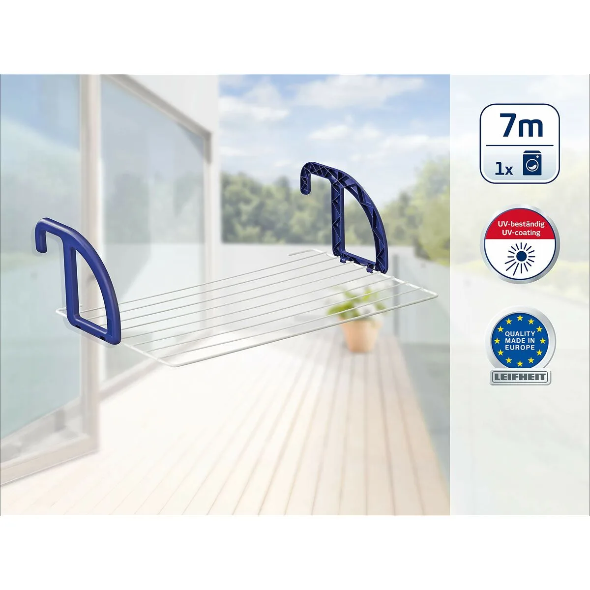 Corde a linge leifheit classic 70 a accrocher sur le balcon blanc s713582470. La mode selon Diaytar : audacieuse, accessible et toujours dans l'air du temps.