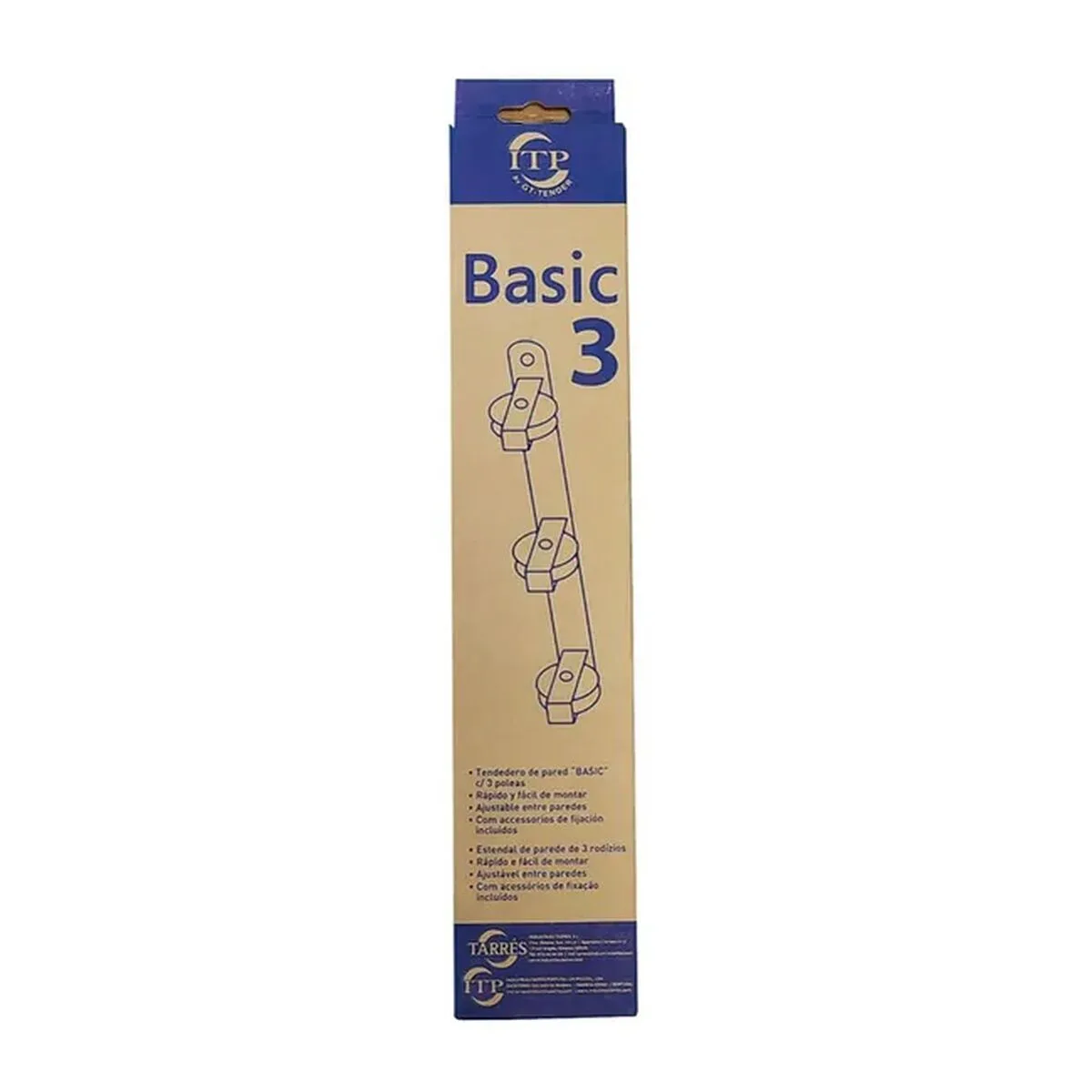 Corde a linge tarres basic 3 poulies blanc mural 37 x 5 x 5 cm s791827251. Diaytar, c'est la convergence entre votre style unique et notre sélection infinie de produits qui lui correspondent.
