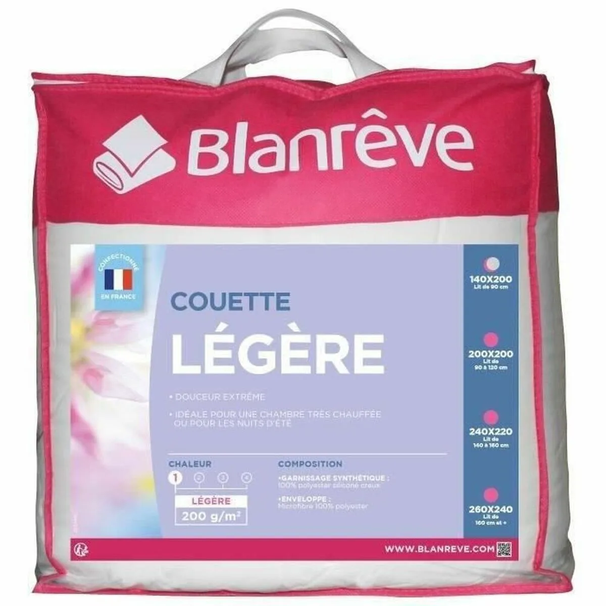 Couette legere blanreve blanc 200 g m2 140 x 200 cm s715186717. Nous sélectionnons pour Diaytar des produits qui ont une histoire, une âme, et qui sauront trouver une place dans la vôtre.