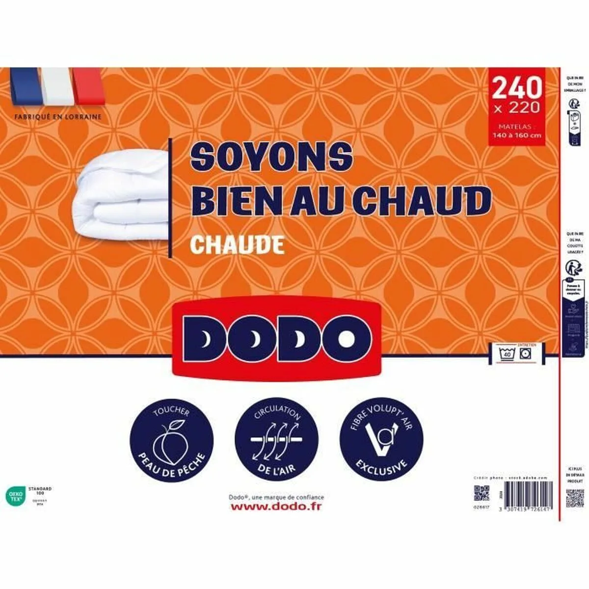 Couette legere dodo blanc 220 x 240 cm 400 g m2 s7101254820. Diaytar : Votre portail vers un monde de produits où la frontière entre l'essentiel et le superflu devient délicieusement floue