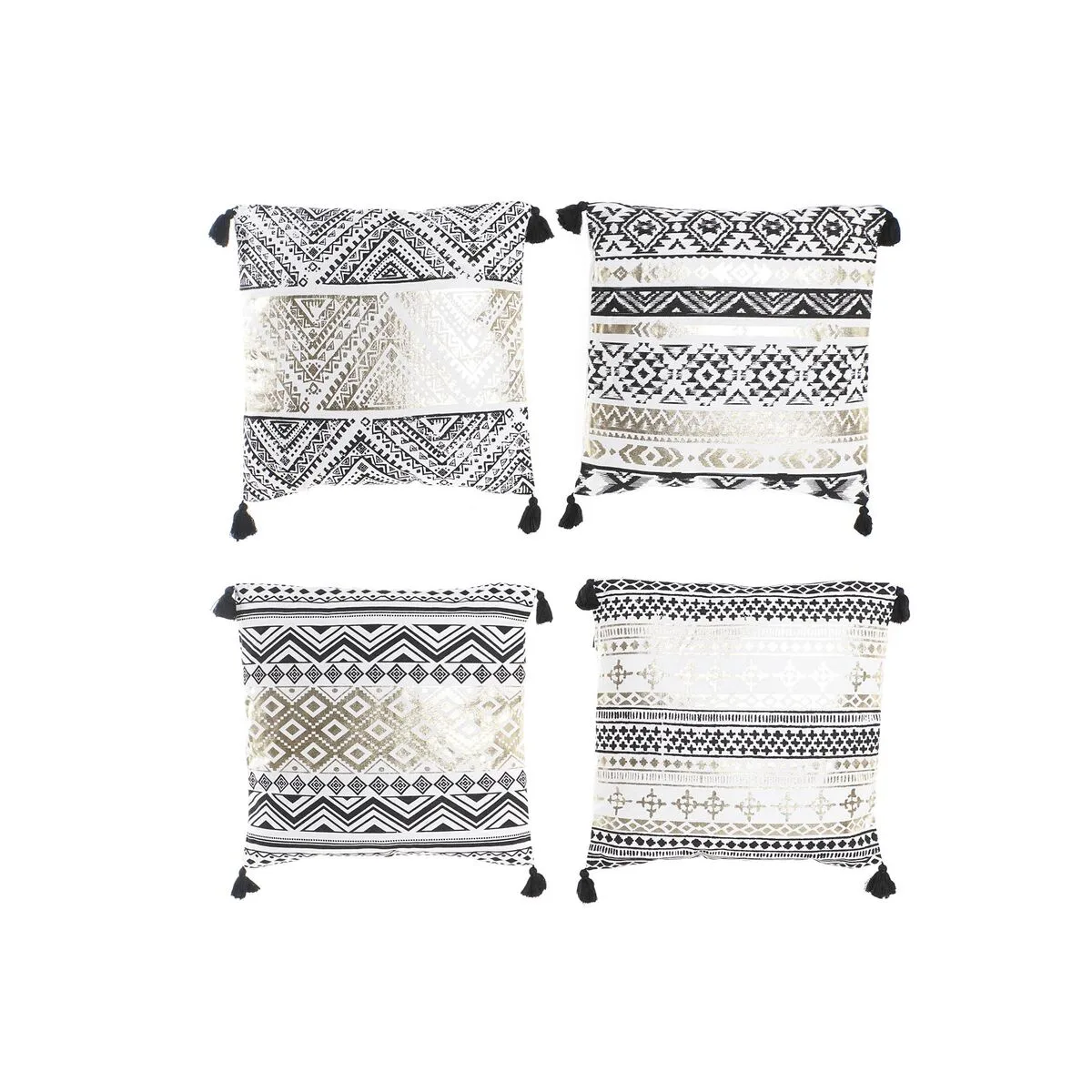 Coussin dkd home decor noir dore polyester coton aluminium arabe 45 x 10 x 45 cm 4 unites s303824726. Bienvenue chez Diaytar - Votre destination shopping pour tous vos besoins du quotidien !