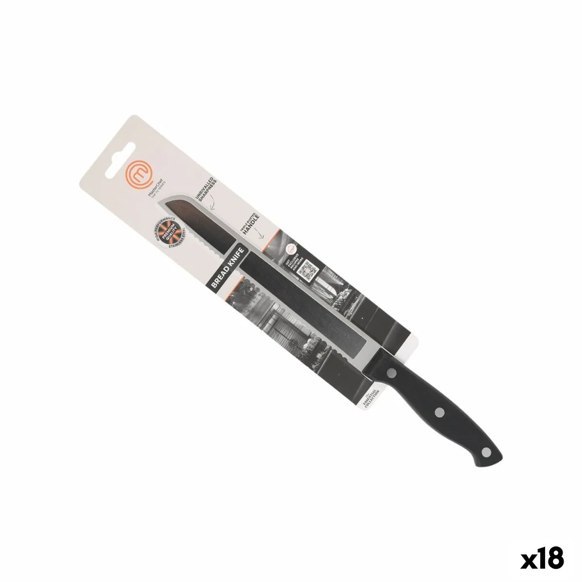 Couteau a pain masterchef 20 cm noir argente 18 unites s223712481. Diaytar opère une veille constante pour vous offrir l'élite des produits généraux, électroniques et maison.
