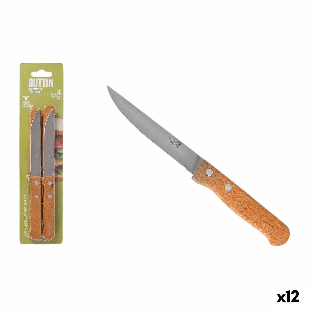 Couteau de cuisine quttin natura marron argente acier inoxydable 10 5 cm 4 pieces 12 unites s223598585. Diaytar, c'est le compagnon de ceux qui aiment prendre soin d'eux et de leur intérieur avec des produits choisis avec amour.