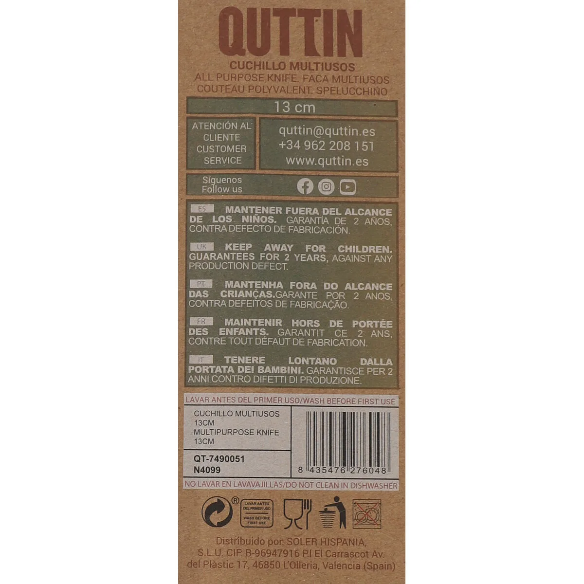 Couteau de cuisine quttin terra 13 cm 36 unites s223552748. Notre ambition chez Diaytar : être la source la plus fiable pour vos achats de produits généraux et high-tech tendance